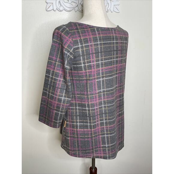 MAMATAYOE size M Flannel Tunic 3/4 Sleeves Designed in Spain Made in Portugal - Picture 8 of 15